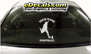 SPT258 Football Sports Your Name Cartoon Decal