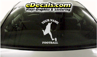 SPT258 Football Sports Your Name Cartoon Decal