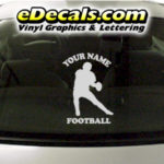 SPT259 Football Sports Your Name Cartoon Decal