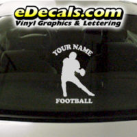  SPT259 Football Sports Your Name Cartoon Decal