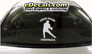 SPT259 Football Sports Your Name Cartoon Decal
