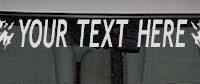  WSD100 Fast and Furious Accent Your Text Here Windshield Decal