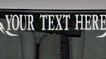 WSD101 Checkered Flag Accent Your Text Here Windshield Decal