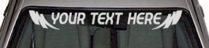 WSD102 Fast and Furious Accent Your Text Here Windshield Decal