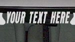 WSD104 Flame Accent Your Text Here Windshield Decal