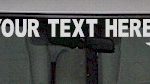 WSD105 Flame Accent Your Text Here Windshield Decal