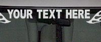  WSD105 Flame Accent Your Text Here Windshield Decal