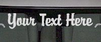  WSD107 Flowers Accent Your Text Here Windshield Decal