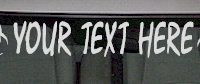  WSD108 Biohazard Accent Your Text Here Windshield Decal