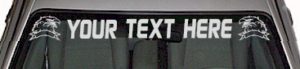 WSD113 Eagle Bird Your Text Here Windshield Decal
