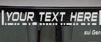  WSD117 Bar Code Accent Your Text Here Windshield Decal