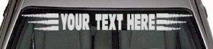 WSD118 Fast and Furious Accent Your Text Here Windshield Decal