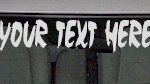 WSD119 Barb Wire Accent Your Text Here Windshield Decal