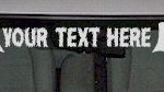 WSD122 Flame Accent Your Text Here Windshield Decal