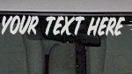 WSD123 Skull Cartoon Accent Your Text Here Windshield Decal
