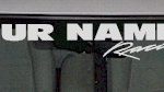 WSD126 Your Name Here Racing Your Text Here Windshield Decal