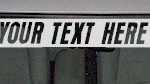 WSD129 Gradient Stripe Accent Your Text Here Windshield Decal