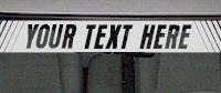  WSD129 Gradient Stripe Accent Your Text Here Windshield Decal