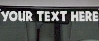  WSD133 Accent Your Text Here Windshield Decal