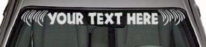 WSD133 Accent Your Text Here Windshield Decal