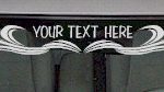 WSD136 Scroll Accent Your Text Here Windshield Decal
