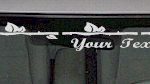 WSD137 Rose Flower Your Text Here Windshield Decal