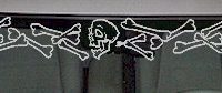  WSD200 Skull n Bones Accent Windshield Decal