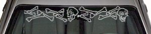 WSD200 Skull n Bones Accent Windshield Decal