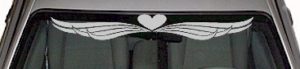 WSD215 Heart Accent Windshield Decal