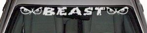 WSD301 Beast With Eyes Windshield Decal
