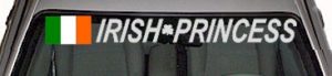 WSD311 Irish Princess With Flag Windshield Decal