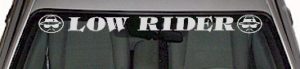 WSD312 Low Rider With Symbol Windshield Decal