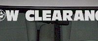 WSD315 Low Clearance Windshield Decal