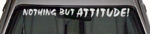 WSD318 Nothin' But Attitude Windshield Decal