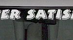 WSD322 Never Satisfied Windshield Decal