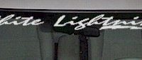  WSD333 White Lightning With Bolt Windshield Decal