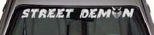 WSD335 Street Demon With Devil Windshield Decal
