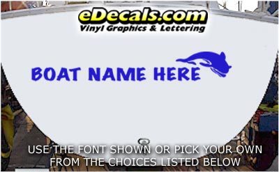 WSD400 Dolphin Your Name Here Boat Decal