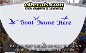 WSD401 SeaGull Your Name Here Boat Decal