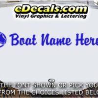  WSD403 Dolphin Circle Your Name Here Boat Decal