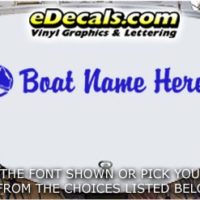 WSD403 Dolphin Circle Your Name Here Boat Decal