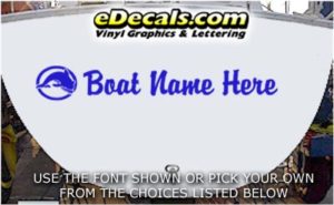 WSD403 Dolphin Circle Your Name Here Boat Decal