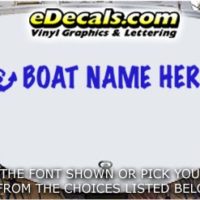  WSD404 Anchor II Your Name Here Boat Decal