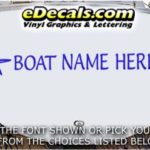 WSD406 Starfish Your Name Here Boat Decal