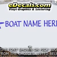  WSD406 Starfish Your Name Here Boat Decal