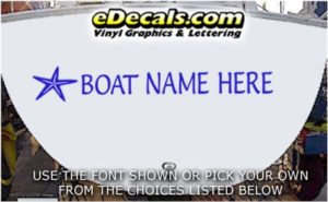 WSD406 Starfish Your Name Here Boat Decal