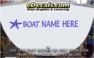 WSD406 Starfish Your Name Here Boat Decal