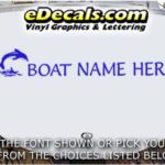 WSD408 Jumping Dolphin Your Name Here Boat Decal