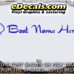 WSD409 Shell Your Name Here Boat Decal