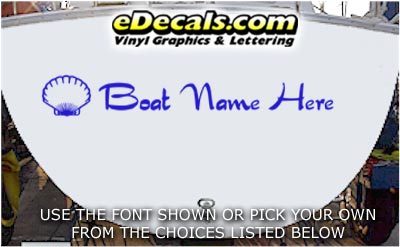 WSD409 Shell Your Name Here Boat Decal